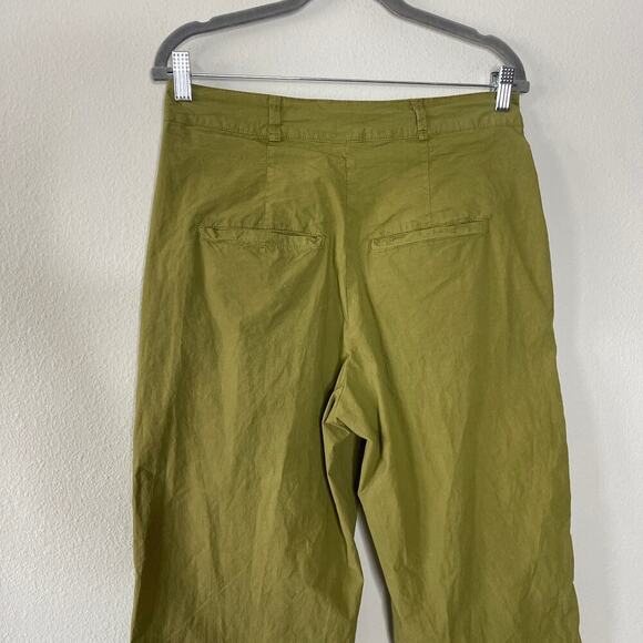 Free People Green High Waisted Luca Barrel Pants Size 8 - Picture 8 of 10